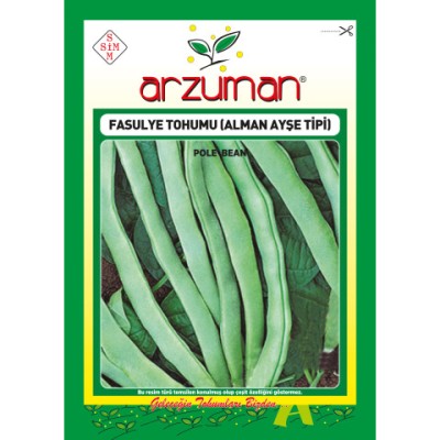 Alman Ayşe Fasulye Tohumu 50 GR Arzuman